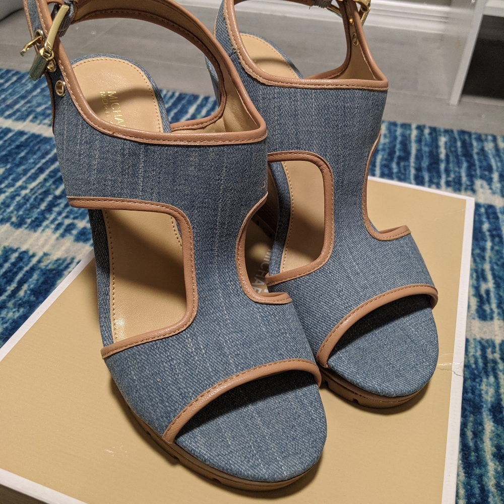Michael kors espadrilles denim colored